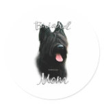 Briard Mom 2 Round Sticker