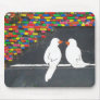 brick bird wall : graffiti wall mousepads