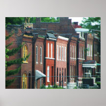 brick buildings print