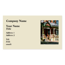 Brick House With Green Trim Business Card