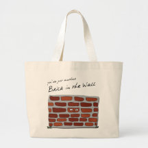 Brick in the wall tote bag