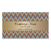 Brick Navajo Ikat ZigZag Pocket 2013 Calendar Business Card Template
