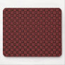 Brick Red Funky Circles Mousepad