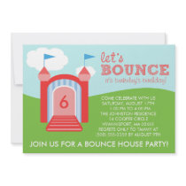 Brick Red Let's Bounce Bounce House Birthday Party