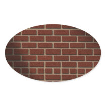 BRICK WALL 2 OVAL STICKER