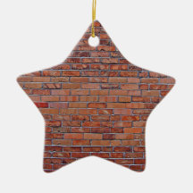Brick wall christmas tree ornament