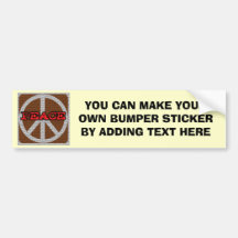 Brick Wall Peace T-shirts and Gifts Bumper Stickers