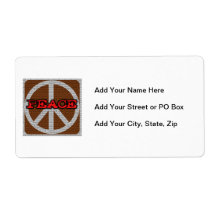 Brick Wall Peace T-shirts and Gifts Shipping Label