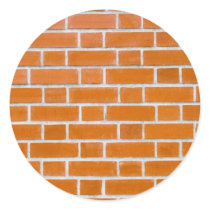 Brick wall round stickers