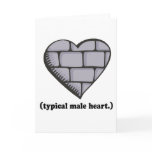 brick wall typical male heart greeting cards