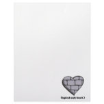 brick wall typical male heart letterhead