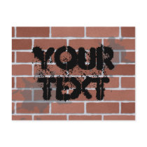 brick wall, YOUR TEXT Post Cards