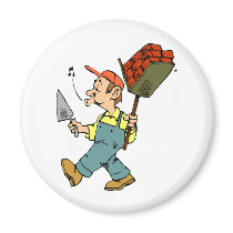 Bricklayer Fridge Magnet