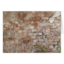 Bricks old wall cards