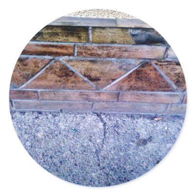 Bricks On House Front Wall Art Work Sticker by lifesphere