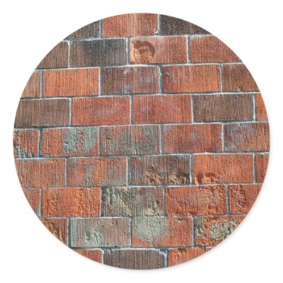 bricks round stickers by DonnaGrayson_Photos