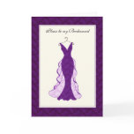 Bridal attendant invitation purple lace