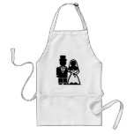 Bridal couple apron