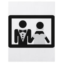 bridal couple with frame icon full color flyer