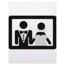 bridal couple with frame icon letterhead