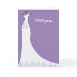 Bridal Gown Custom Bridesmaid Card