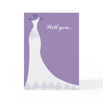 Bridal Gown Custom Bridesmaid Card