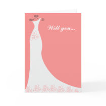 Bridal Gown Custom Bridesmaid Cards