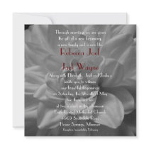 Bridal Invitation - Black and White Floral