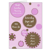 Bridal Luncheon Polka Dot Greeting Card