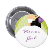 Bridal Party Flower Girl Button / Pin