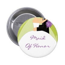 Bridal Party Maid Of Honour Button / Pin