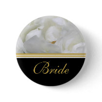Bridal party name tags rose elegant gold black