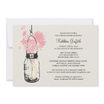 Bridal Showe Wildflowers & Mason Jar Personalized Invite