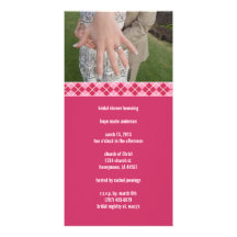 Bridal Shower Argyle Customized Photo Card