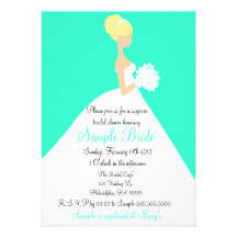 Bridal Shower Blonde Bride Invitation