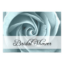 bridal shower : blue rose custom announcement