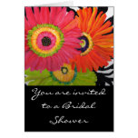 Bridal Shower Card with 3 Bright Gerbera Daisies