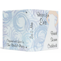Bridal Shower Cookbook - Flora Blue