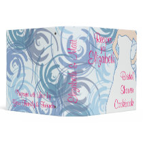 Bridal Shower Cookbook - Flora Blue (darker)