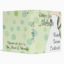 Bridal Shower Cookbook - Greens binders