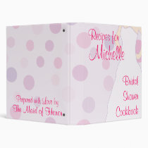 Bridal Shower Cookbook - Pink Text binders