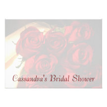 "Bridal Shower" Crimson Bouquet (1) Announcements