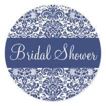 Bridal Shower Damask Envelope Sticker Seal
