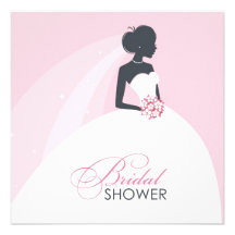 Bridal Shower Flat Card Invitation