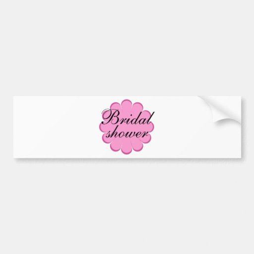Bridal Shower flower design! Bumper Sticker