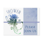 Bridal Shower Flower invitation Post Cards