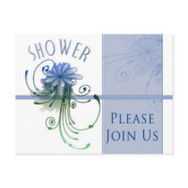Bridal Shower Flower invitation Post Card