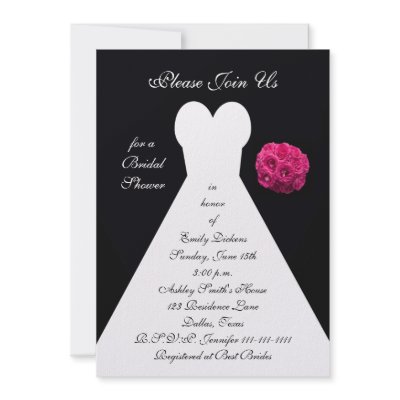 Bridal Shower Invitation -- Bridal Gown by henishouseofpaper