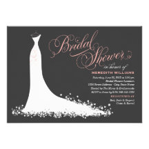 Bridal Shower Invitation | Elegant Wedding Gown