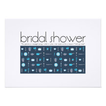 Bridal Shower Invitation  |  Peacock Blue
